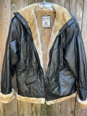 Vintage Wilda Black Leather Jacket